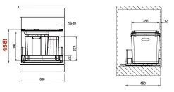 Franke Differenziatori - Cestino Portarifiuti Incorporato Varia 350-60 121.0307.536 -Forniture Per Attrezzature Da Cucina 02ccd53c4ee2936506331ebe