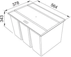 Franke Differenziatori - Pattumiera Incorporata Easysort 600-3-0 121.0494.192 -Forniture Per Attrezzature Da Cucina 0415168dcd0ff01343a96905