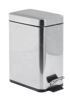 Aqualine Simple Line - Pattumiera, 5l, Acciaio Inox Lucido GAQ005