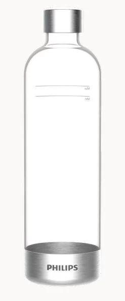 Philips GoZero - Bottiglia Per Soda Maker, 1 Litro, Plastica/acciaio Inox ADD912/10