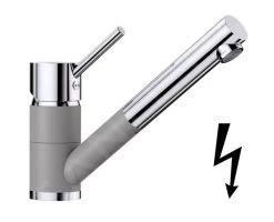 Blanco Antas S - Miscelatore Da Lavello Con Bocca Di Erogazione Estraibile, Color Alluminio/cromo 516765