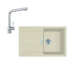 Franke Set - Set Da Cucina T81, Lavello In Tectonite S2D 611-78 E Miscelatore Samoa, Beige/cromo 143.0675.729