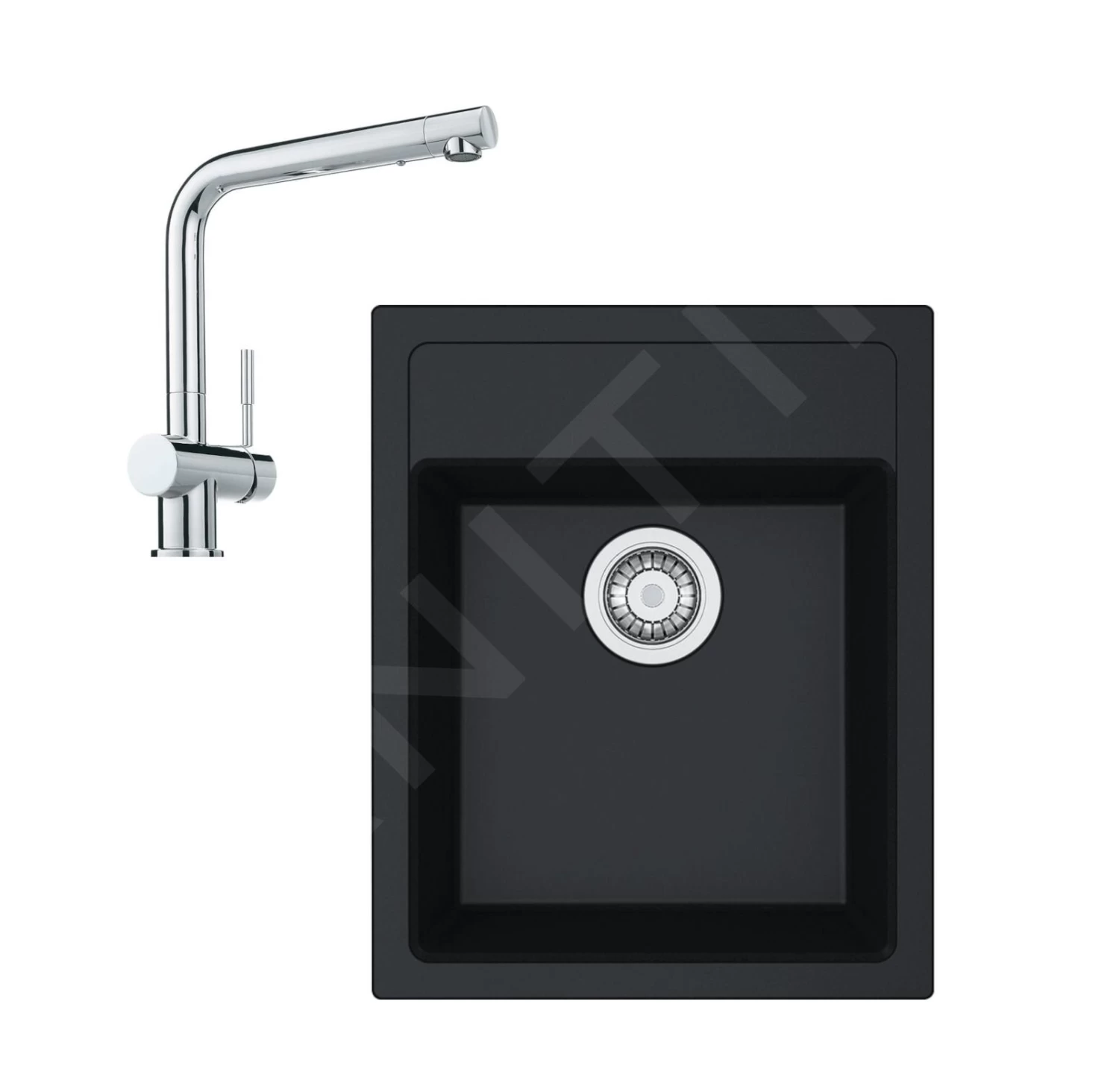 Franke Set - Set Da Cucina T50, Lavello In Tectonite SID 610-40 E Miscelatore Samoa, Nero/cromo 114.0508.358 3 Franke Set - Set Da Cucina T50, Lavello In Tectonite SID 610-40 E Miscelatore Samoa, Nero/cromo 114.0508.358