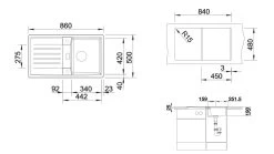Blanco Lexa 45 - Lavello In Silgranit, 860x500 Mm, InFino, Grigio Roccia 524901 -Forniture Per Attrezzature Da Cucina 0a59b0b14ada4497edf0c0ae