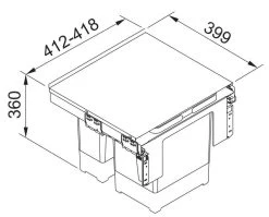 Franke Differenziatori - Cestino Rifiuti Incorporato Garbo 45-2 121.0200.692 -Forniture Per Attrezzature Da Cucina 0a5b6dbb2bba660dcc04fb3c