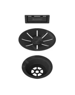Blanco Accessori - Set Di Scarico C-overflow, BlackEdition, Nero Opaco 239975