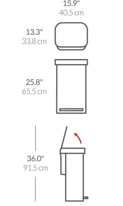 Simplehuman Pattumiere - Pattumiera Con Portasacchetti, 45 L, Acciaio Inox Spazzolato CW2024 -Forniture Per Attrezzature Da Cucina 0aabfe5e2c21c5d02aa40510