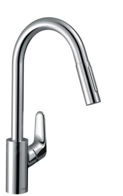 Hansgrohe Focus M41 - Miscelatore Da Lavello Focus Con Doccetta Estraibile, EcoSmart, Cromo 31833000