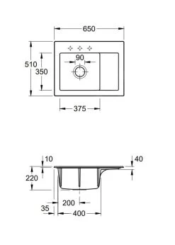 Villeroy & Boch Subway 45 - Lavello In Ceramica 65x51 Cm, CeramicPlus, Grafite 331201i4 -Forniture Per Attrezzature Da Cucina 106e663179dbe84036991904 1