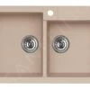Alveus Rock - Lavello In Granito 780x480 Mm, Con Comando Dello Scarico, Beige 1090962
