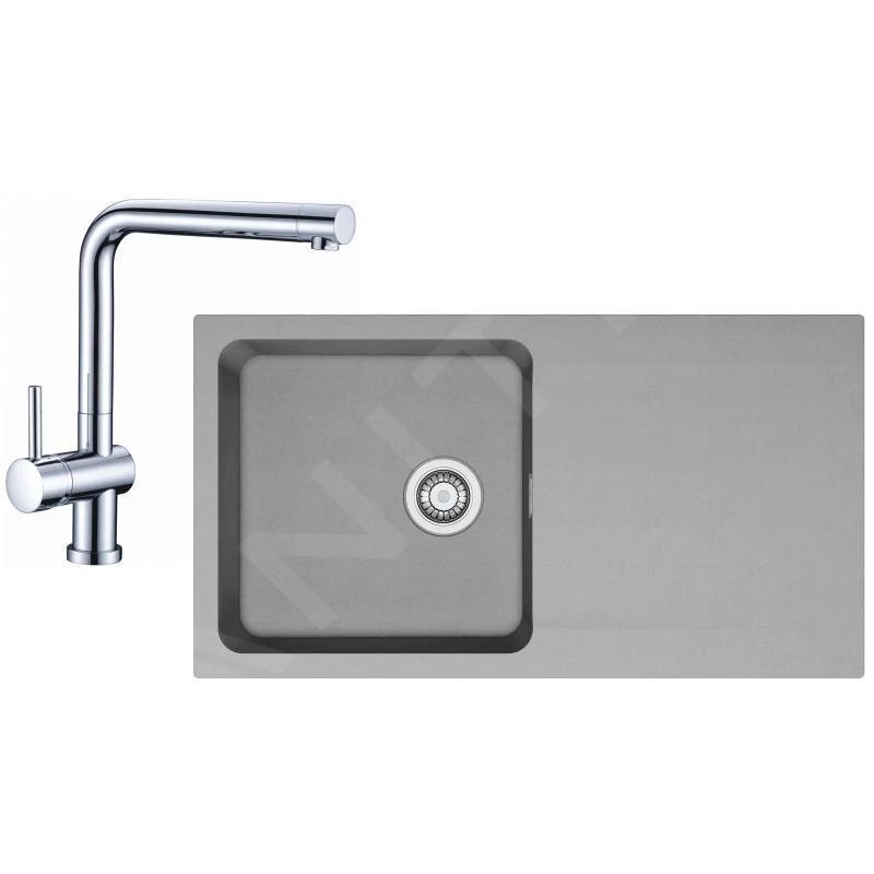 Franke Set - Set Da Cucina T39, Lavello In Tectonite OID 611, Grigio + Miscelatore SAMOA 114.0441.293 3 Franke Set - Set Da Cucina T39, Lavello In Tectonite OID 611, Grigio + Miscelatore SAMOA 114.0441.293