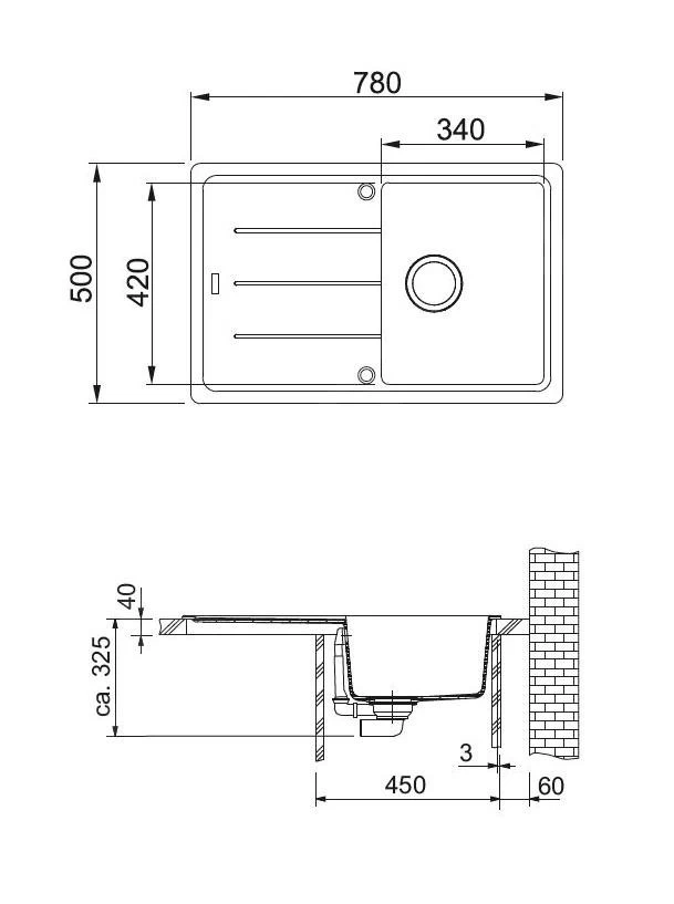 Franke Basis - Lavello In Fragranite BFG 611-78, 780x500 Mm, Sahara 114.0285.184 4 Franke Basis - Lavello In Fragranite BFG 611-78, 780x500 Mm, Sahara 114.0285.184 - immagine 2