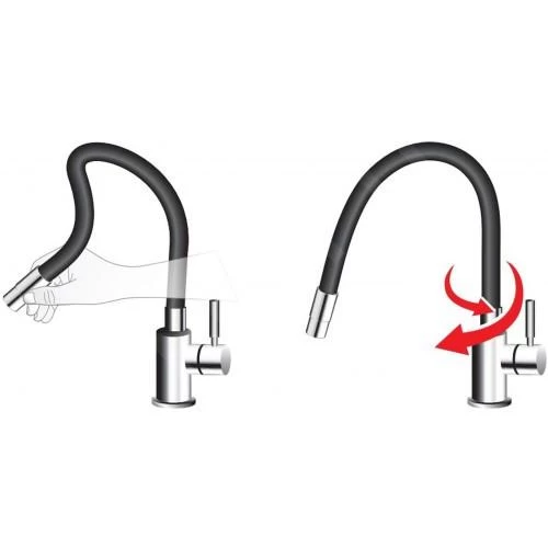 Novaservis Ferro - Miscelatore Da Lavello Con Braccio Di Erogazione Flessibile, Verde/cromo 70710,0Z 5 Novaservis Ferro - Miscelatore Da Lavello Con Braccio Di Erogazione Flessibile, Verde/cromo 70710,0Z - immagine 3