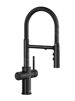 Blanco Catris S - Miscelatore Da Lavello, Con Braccio Di Erogazione Flessibile E Funzione Di Filtraggio, Nero Opaco 526707