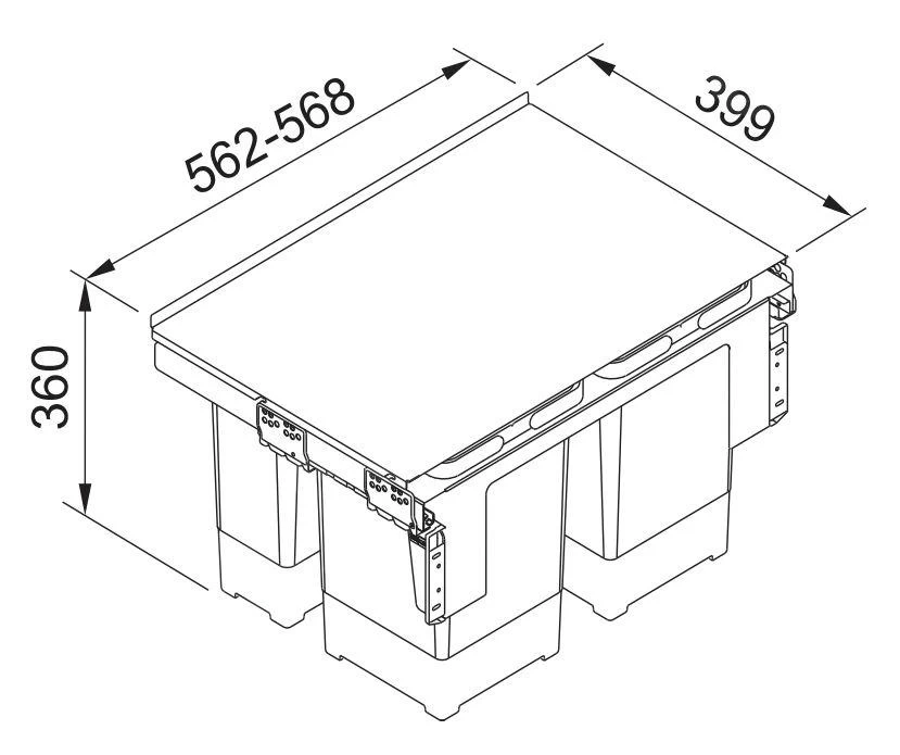 Franke Differenziatori - Cestino Portarifiuti Incorporato Garbo 60-4 121.0200.676 4 Franke Differenziatori - Cestino Portarifiuti Incorporato Garbo 60-4 121.0200.676 - immagine 2