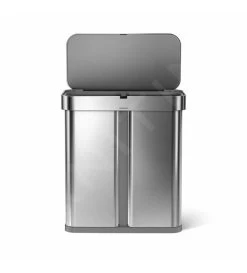 Simplehuman Pattumiere - Pattumiera Touchless Differenziata, Con Comando A Voce E Sensore Di Movimento, 58 L, Acciaio Inox Spazzolato ST2036 -Forniture Per Attrezzature Da Cucina 1add9af730cd02f0b4ba7bba