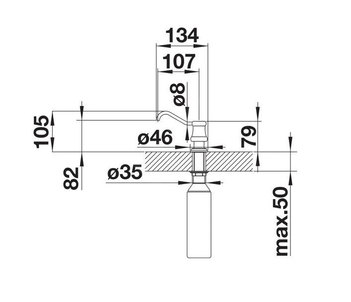 Blanco Accessori - Dispenser Di Detergente Vicus, Cromo 524290 4 Blanco Accessori - Dispenser Di Detergente Vicus, Cromo 524290 - immagine 2