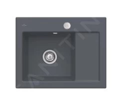 Villeroy & Boch Subway 45 - Lavello In Ceramica 65x51 Cm, Comando Eccentrico, CeramicPlus, Grafite 331202i4