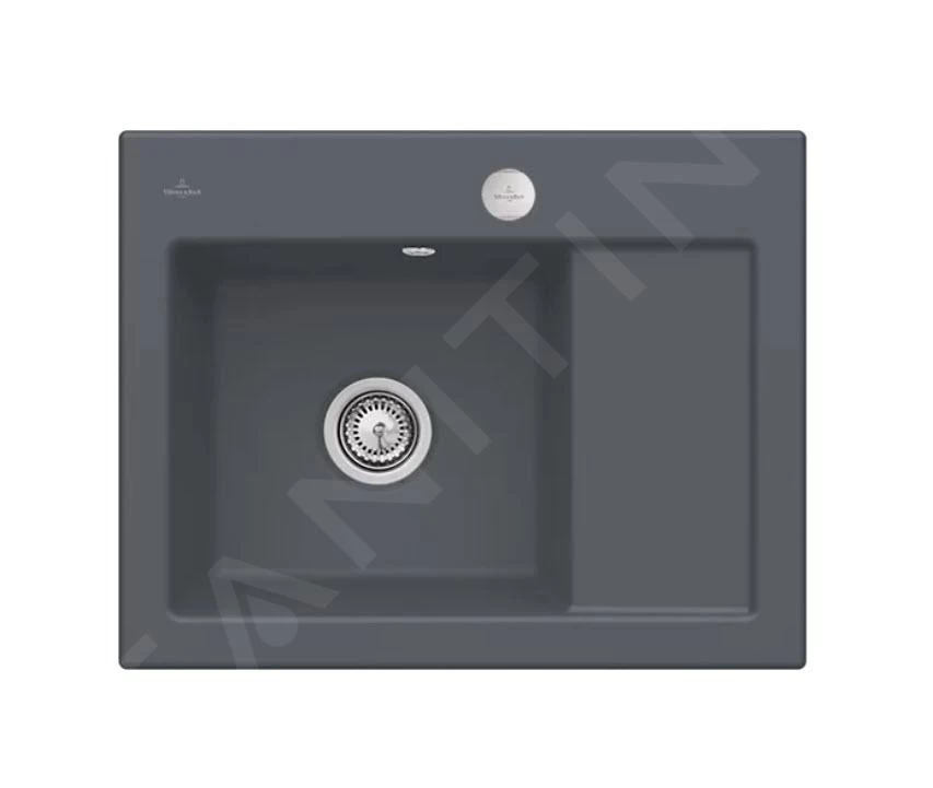 Villeroy & Boch Subway 45 - Lavello In Ceramica 65x51 Cm, Comando Eccentrico, CeramicPlus, Grafite 331202i4 3 Villeroy & Boch Subway 45 - Lavello In Ceramica 65x51 Cm, Comando Eccentrico, CeramicPlus, Grafite 331202i4