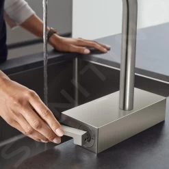 Hansgrohe M81 - Miscelatore Da Lavello Aquno Select Con Doccetta Estraibile E Getto Doccia Piatto, SBox, Simil Inox 73831800 -Forniture Per Attrezzature Da Cucina 23dc87dd67bb630369e1d9f4