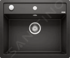 Blanco Dalago 6 - Lavello In Silgranit, 605x500 Mm, Con Comando Remoto Dello Scarico, Nero 525875