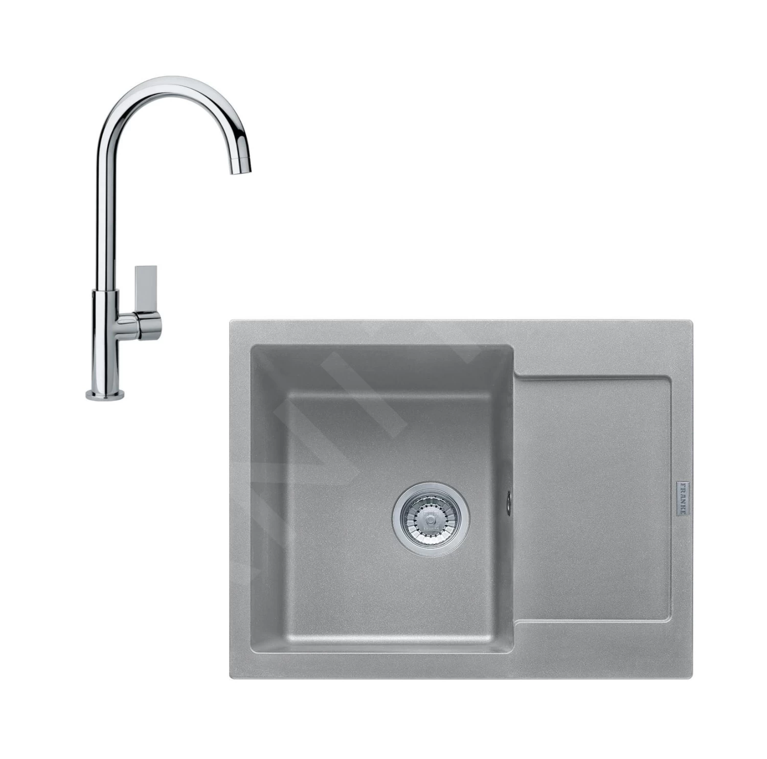 Franke Set - Set Da Cucina G165, Lavello In Fragranite MRG 611-62 E Miscelatore FP 0408.031, Pietra Grigia/cromo 114.0587.927 3 Franke Set - Set Da Cucina G165, Lavello In Fragranite MRG 611-62 E Miscelatore FP 0408.031, Pietra Grigia/cromo 114.0587.927