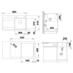 Blanco Divon II - Lavello, 860x510 Mm, Con Gocciolatoio A Comando Eccentrico Dello Scarico, Acciaio Inox 521658 7 Blanco Divon II - Lavello, 860x510 Mm, Con Gocciolatoio A Comando Eccentrico Dello Scarico, Acciaio Inox 521658 -Forniture Per Attrezzature Da Cucina 276fd2fc08c2e1e8551d9bec