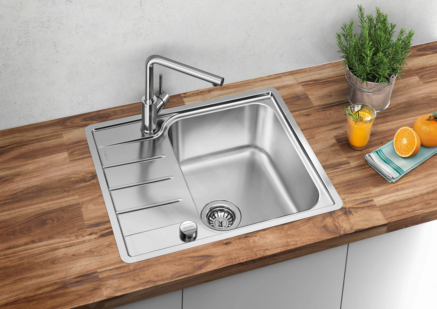 Blanco Lemis 45 - Lavello, 605x500 Mm, Con Comando Remoto Dello Scarico, Acciaio Inox Spazzolato 525114 5 Blanco Lemis 45 - Lavello, 605x500 Mm, Con Comando Remoto Dello Scarico, Acciaio Inox Spazzolato 525114 - immagine 3