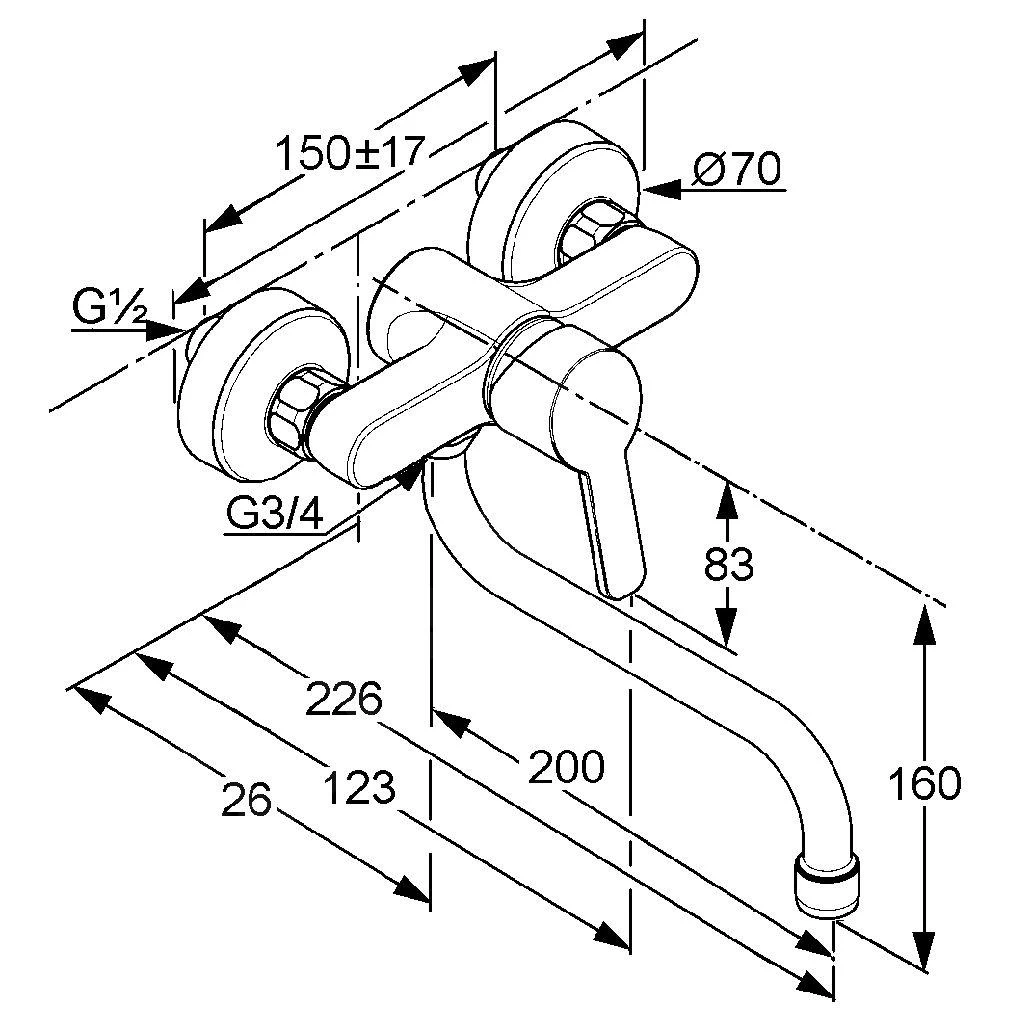 Kludi Logo Neo - Miscelatore Monocomando Per Lavello, Cromato 379240575 4 Kludi Logo Neo - Miscelatore Monocomando Per Lavello, Cromato 379240575 - immagine 2
