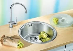 Blanco Rondosol - Lavello, Diametro 460 Mm, Acciaio Inox Spazzolato 513307 8 Blanco Rondosol - Lavello, Diametro 460 Mm, Acciaio Inox Spazzolato 513307 -Forniture Per Attrezzature Da Cucina 2d9c82c870c32df8fbe4437d