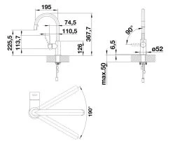Blanco Candor S - Miscelatore Da Lavello Con Bocca Di Erogazione Estraibile, Acciaio Inox Spazzolato 525125 -Forniture Per Attrezzature Da Cucina 2ff43b5ae04c9a12d7916913