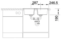 Blanco Lexa 8 - Lavello In Silgranit, 780x500 Mm, Con Comando Remoto Dello Scarico, Nero 525905 -Forniture Per Attrezzature Da Cucina 3107228c921956f5c6c693cf