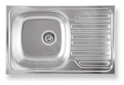 Novaservis Lavelli - Lavello 490 X 780 Mm Con Gocciolatoio E Troppopieno, Acciaio Inox DR49/78