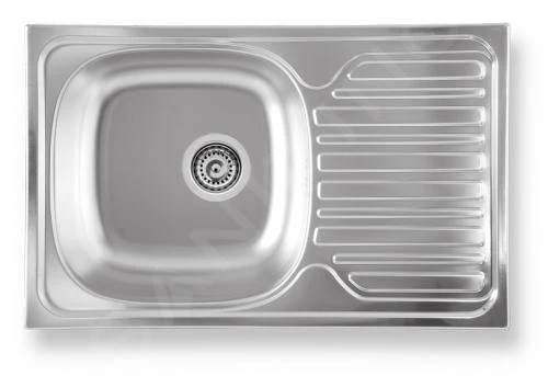 Novaservis Lavelli - Lavello 490 X 780 Mm Con Gocciolatoio E Troppopieno, Acciaio Inox DR49/78 3 Novaservis Lavelli - Lavello 490 X 780 Mm Con Gocciolatoio E Troppopieno, Acciaio Inox DR49/78