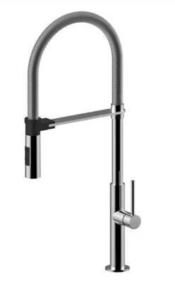 Paffoni Chef - Miscelatore Da Lavello Con Braccio Di Erogazione Flessibile, Cromo CH179CR