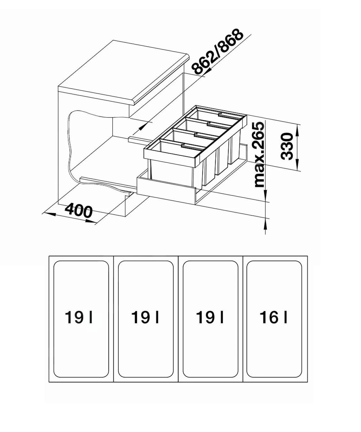 Blanco Flexon II - Pattumiera Ad Incasso, Differenziata, 73 L 521475 4 Blanco Flexon II - Pattumiera Ad Incasso, Differenziata, 73 L 521475 - immagine 2