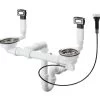 Hansgrohe Sistemi Di Scarico - Sistema Di Scarico E Troppopieno Automatico Per Lavelli Doppi, Acciaio Inox 43932800 -Forniture Per Attrezzature Da Cucina 368ef2da3902293c968207c7