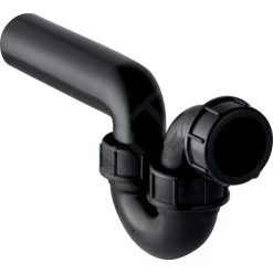 Geberit Accessori - Sifone Per Lavello, Con Raccordo A Compressione, Ingresso E Uscita Orizzontali, D 50 Mm, D1 50 Mm 152.040.16.1
