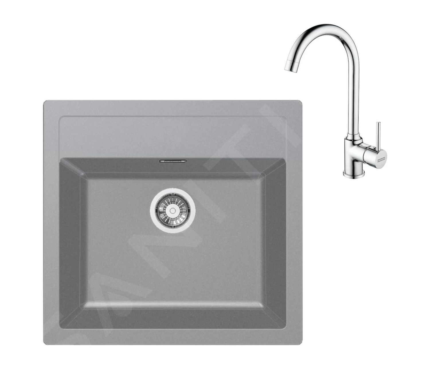 Franke Set - Set Da Cucina T102, Lavello In Tectonite SID 610 E Miscelatore FP 9000.031, Grigio/cromo 143.0675.721 3 Franke Set - Set Da Cucina T102, Lavello In Tectonite SID 610 E Miscelatore FP 9000.031, Grigio/cromo 143.0675.721