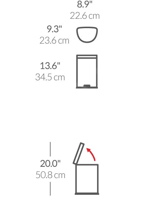 Simplehuman Pattumiere - Pattumiera 6 L, Acciaio Inox Spazzolato CW1834CB 4 Simplehuman Pattumiere - Pattumiera 6 L, Acciaio Inox Spazzolato CW1834CB - immagine 2