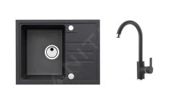 Alveus Set - Set Lavello Intermezzo 30 E Miscelatore Tonia, Carbon SETA361