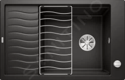 Blanco Elon XL 6 - Lavello In Silgranit, 780x500 Mm, Con Comando Remoto Dello Scarico E Accessori, Nero 525882