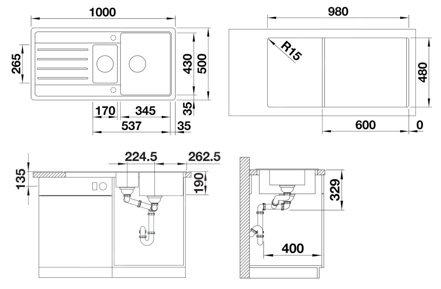 Blanco Legra 6 - Lavello In Silgranit, 1000x500 Mm, Nero 526086 4 Blanco Legra 6 - Lavello In Silgranit, 1000x500 Mm, Nero 526086 - immagine 2