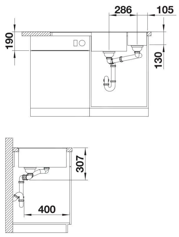 Blanco Axia III 6 - Lavello In Silgranit, 990x500 Mm, Con Comando Remoto Dello Scarico E Accessori, Nero 525852 5 Blanco Axia III 6 - Lavello In Silgranit, 990x500 Mm, Con Comando Remoto Dello Scarico E Accessori, Nero 525852 - immagine 3