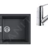 Franke Set - Set T89, Lavello In Tectonite S2D 611-78 XL E Miscelatore FN 0642.031 ECO, Nero/cromo 143.0618.747 -Forniture Per Attrezzature Da Cucina 3e36f357a5f263df137a7d60