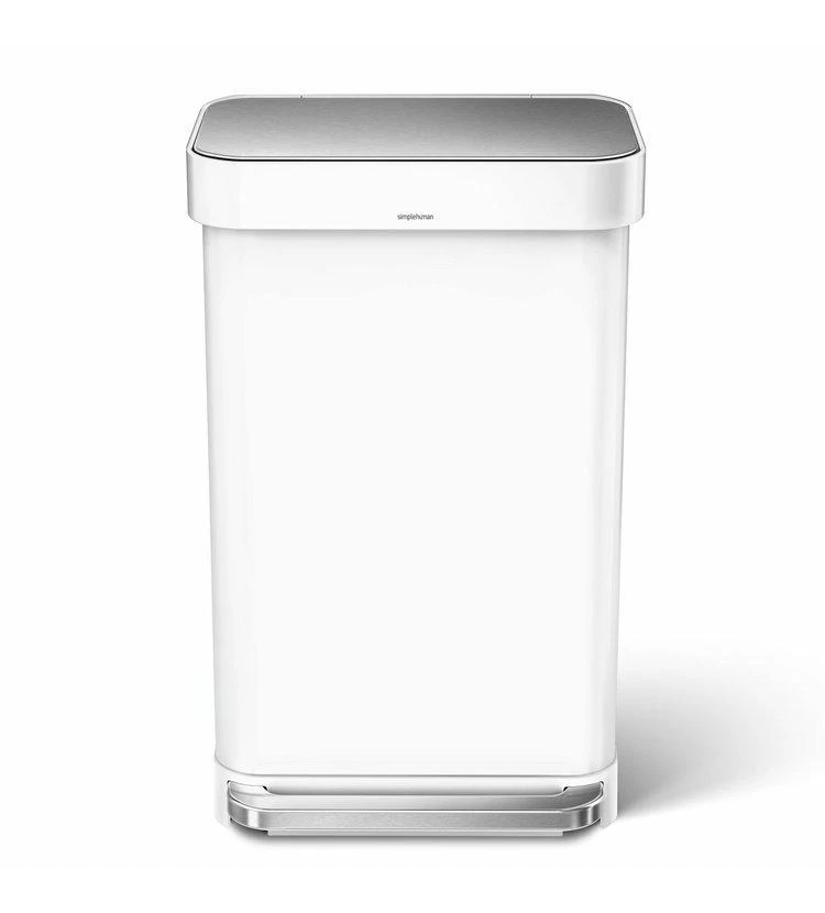 Simplehuman Pattumiere - Pattumiera Con Portasacchetti, 45 L, Bianco CW2027 6 Simplehuman Pattumiere - Pattumiera Con Portasacchetti, 45 L, Bianco CW2027 - immagine 4