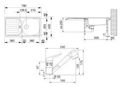 Franke Set - Set Per Cucina N10, Lavello In Acciaio Inox ETN 614 N ETHOS + Miscelatore FC 9547.031, Cromo 101.0684.389 -Forniture Per Attrezzature Da Cucina 41ac899ec90b50a7b29102fa