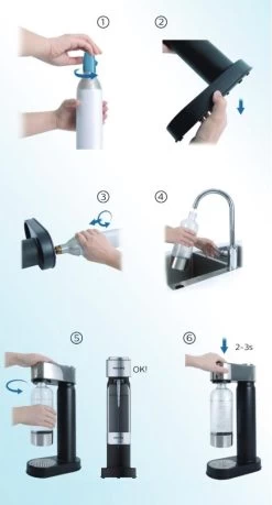 Philips GoZero - Soda Maker Lite Con Accessori, Bianco ADD4901WH/10 -Forniture Per Attrezzature Da Cucina 433cef628e94f34a8805e8af