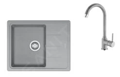 Franke Set - Set G172, Lavello In Fragranite BFG 611-62 E Miscelatore FP 9000.084, Pietra Grigia/pietra Grigia 114.0619.581