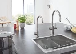 Grohe Blue Home - Miscelatore Connected Per Lavello, Con Sistema Di Filtraggio E Raffreddamento, Supersteel 31541DC0 -Forniture Per Attrezzature Da Cucina 471c5afdf7040f7c805125c6